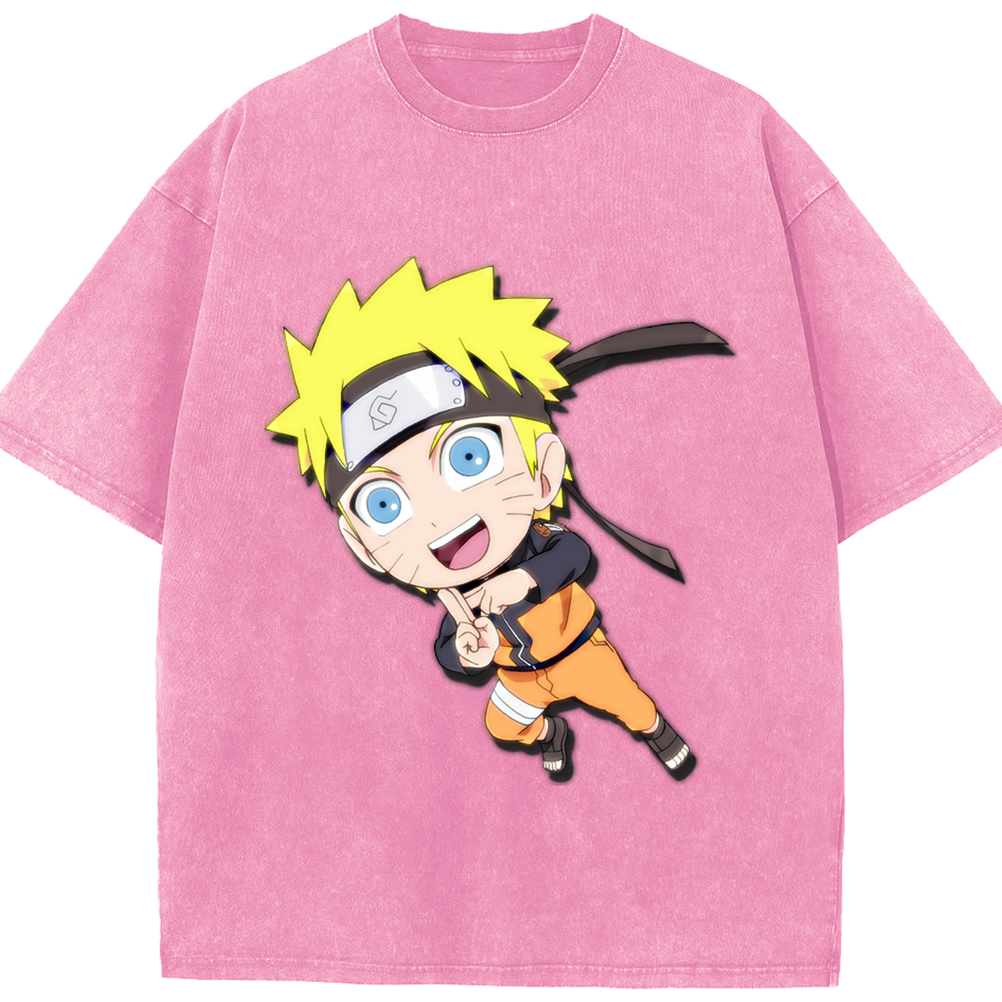 （画像用） NARUTO -ナルト- うずまき ナルト Uzumaki Naruto 綿100% ヴィンテージ風 半袖Tシャツ（フロントプリント）